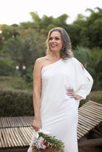 Carregar imagem no visualizador da galeria, Kaftan Bufante Ombro Só Branco