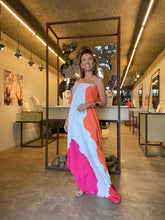 Carregar imagem no visualizador da galeria, Vestido Mari Laranja e Pink