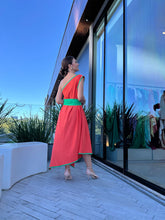 Carregar imagem no visualizador da galeria, Vestido Ravi Laranja e Verde