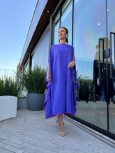 Carregar imagem no visualizador da galeria, Kaftan Moldura Midi - Lavanda e Fúcsia