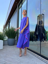 Carregar imagem no visualizador da galeria, Kaftan Moldura Midi - Lavanda e Fúcsia