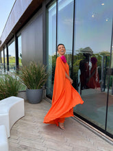Carregar imagem no visualizador da galeria, Kaftan Square Ombro Só Laranja + Flor