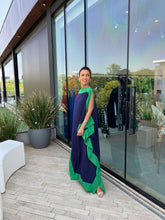 Carregar imagem no visualizador da galeria, Kaftan Bordas Marinho e Verde