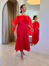 Cargar imagen en el visor de la galería, Vestido Loris babado duplo em organza