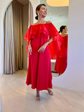 Cargar imagen en el visor de la galería, Vestido Loris babado duplo em organza