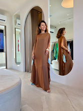 Carregar imagem no visualizador da galeria, Kaftan Simplice Dois Tons Chocolate e Tifany