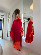 Carregar imagem no visualizador da galeria, Kaftan Simplice Dois Tons Vermelho e Laranja