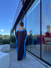 Carregar imagem no visualizador da galeria, Kaftan Dulce Chocolate com azul