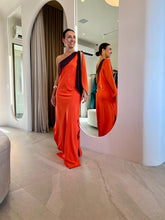 Carregar imagem no visualizador da galeria, Vestido Beatriz Laranja e Marrom
