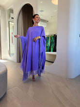 Carregar imagem no visualizador da galeria, Kaftan Simplice Franjas Lavanda