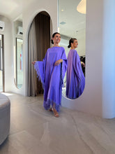Carregar imagem no visualizador da galeria, Kaftan Simplice Franjas Lavanda