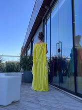 Carregar imagem no visualizador da galeria, Kaftan Simplice Dois Tons Amarelo