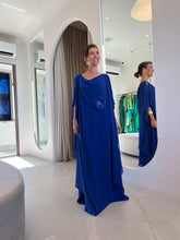 Carregar imagem no visualizador da galeria, Kaftan Bárbara Azul + Flor