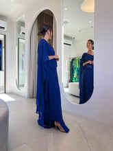 Carregar imagem no visualizador da galeria, Kaftan Bárbara Azul + Flor