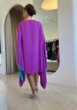 Carregar imagem no visualizador da galeria, Kaftan Simplice Dois Tons Roxo e Azul