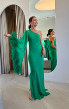 Carregar imagem no visualizador da galeria, Vestido Karla Plumas Verde