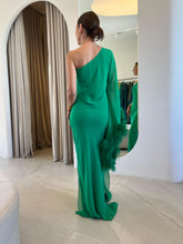 Carregar imagem no visualizador da galeria, Vestido Karla Plumas Verde