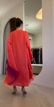 Carregar imagem no visualizador da galeria, Kaftan Simplice Midi Laranja e Fúcsia