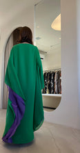Cargar imagen en el visor de la galería, Kaftan Simplice Dois Tons Verde + Lavanda