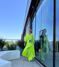 Carregar imagem no visualizador da galeria, Kaftan Nó Verde Neon