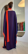 Load image into Gallery viewer, Kaftan Simplice Azul Marinho e Laranja + Faixa