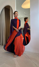 Load image into Gallery viewer, Kaftan Simplice Azul Marinho e Laranja + Faixa