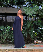 Carregar imagem no visualizador da galeria, Vestido Lola Dupla Face Marinho e Verde