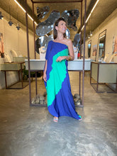 Carregar imagem no visualizador da galeria, Vestido Mari Azul e Verde