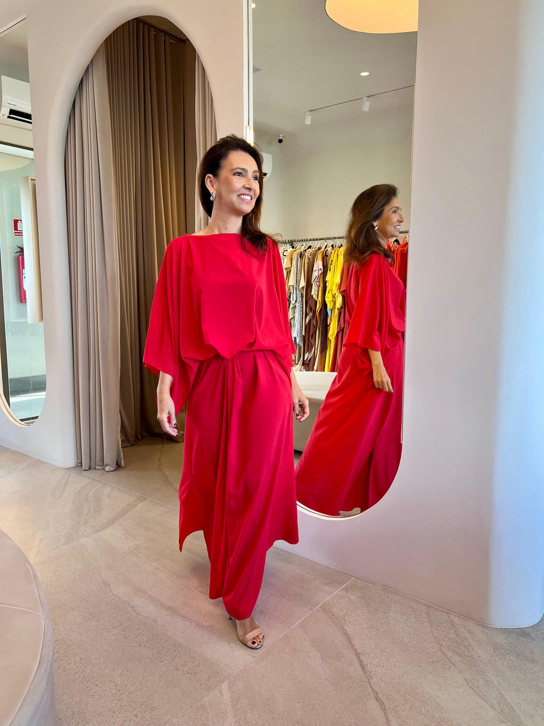 Kaftan Rúbia Vermelho