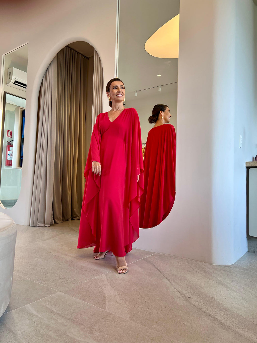 Kaftan Verônica Vermelho