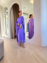 Carregar imagem no visualizador da galeria, Kaftan Simplice Franjas Lavanda
