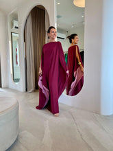 Carregar imagem no visualizador da galeria, Kaftan Simplice Dois Tons Cereja + Rosa
