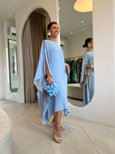 Carregar imagem no visualizador da galeria, Kaftan Simplice Dois Tons Midi Azul e Cinza
