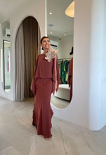 Carregar imagem no visualizador da galeria, Vestido Betina Marrom + Folha
