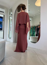 Carregar imagem no visualizador da galeria, Vestido Betina Marrom + Folha
