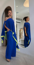 Carregar imagem no visualizador da galeria, Conjunto Blusa Isis + Calça Juliana Azul e Amarelo
