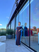 Carregar imagem no visualizador da galeria, Kaftan Dulce Chocolate com azul
